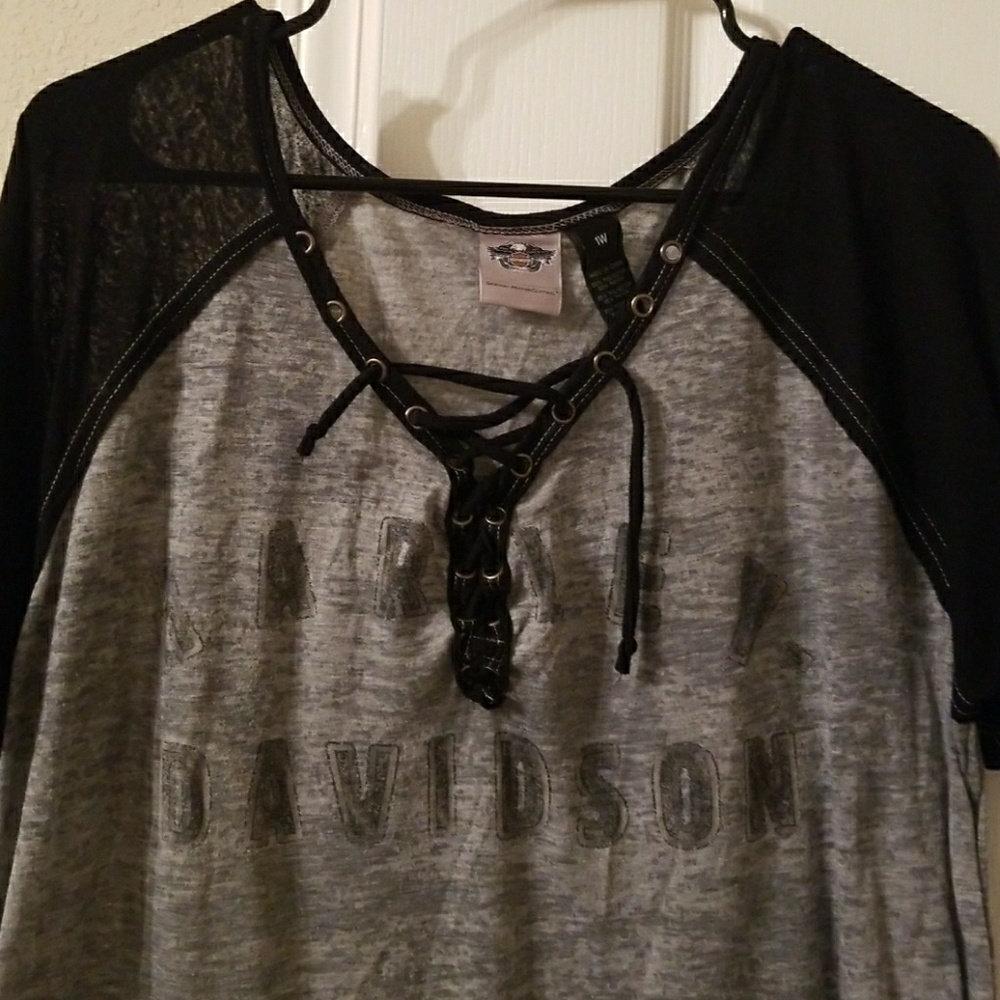 HARLEY-DAVIDSON tie up tee